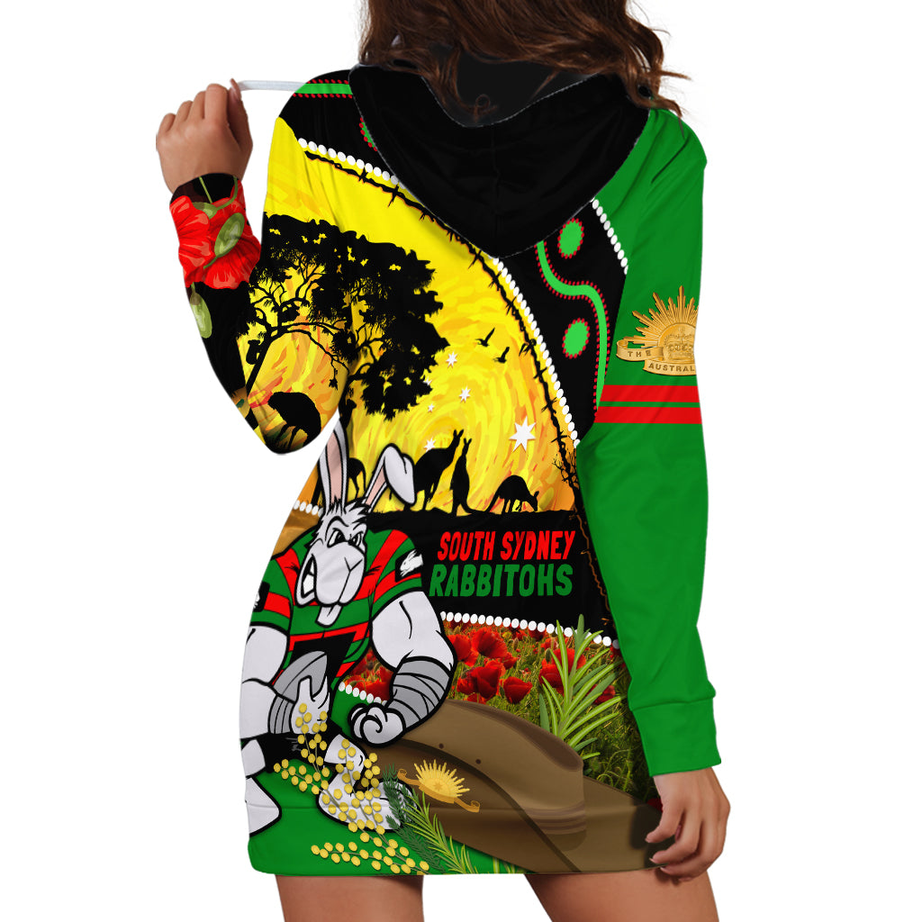 Rabbitohs ANZAC Day Hoodie Dress Souths Mascot Rosemary Starring Night Style