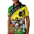 Rabbitohs ANZAC Day Kid Polo Shirt Souths Mascot Rosemary Starring Night Style