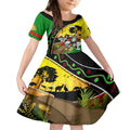 Rabbitohs ANZAC Day Kid Short Sleeve Dress Souths Mascot Rosemary Starring Night Style
