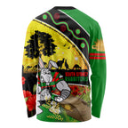 Rabbitohs ANZAC Day Long Sleeve Shirt Souths Mascot Rosemary Starring Night Style