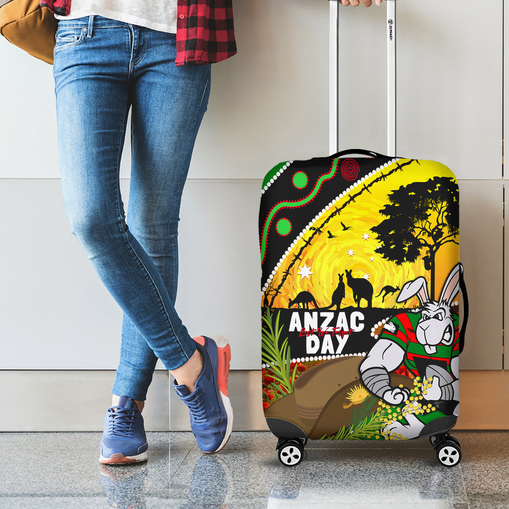 Rabbitohs ANZAC Day Luggage Cover Souths Mascot Rosemary Starring Night Style