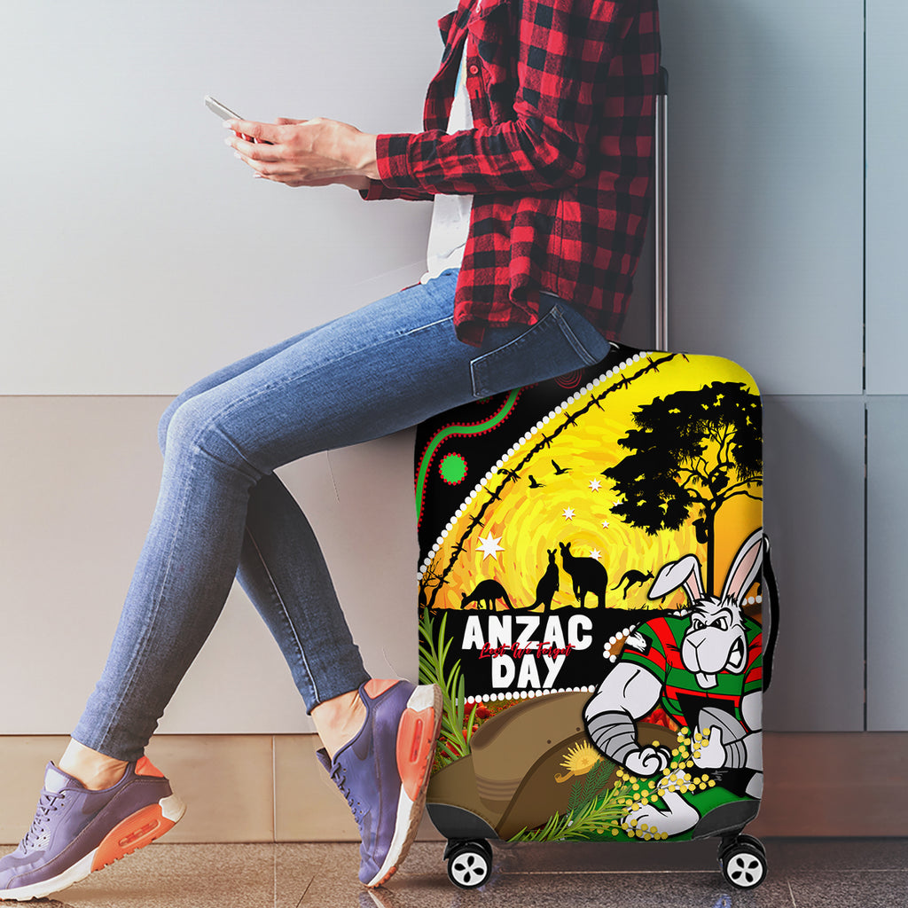 Rabbitohs ANZAC Day Luggage Cover Souths Mascot Rosemary Starring Night Style