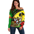Rabbitohs ANZAC Day Off Shoulder Sweater Souths Mascot Rosemary Starring Night Style