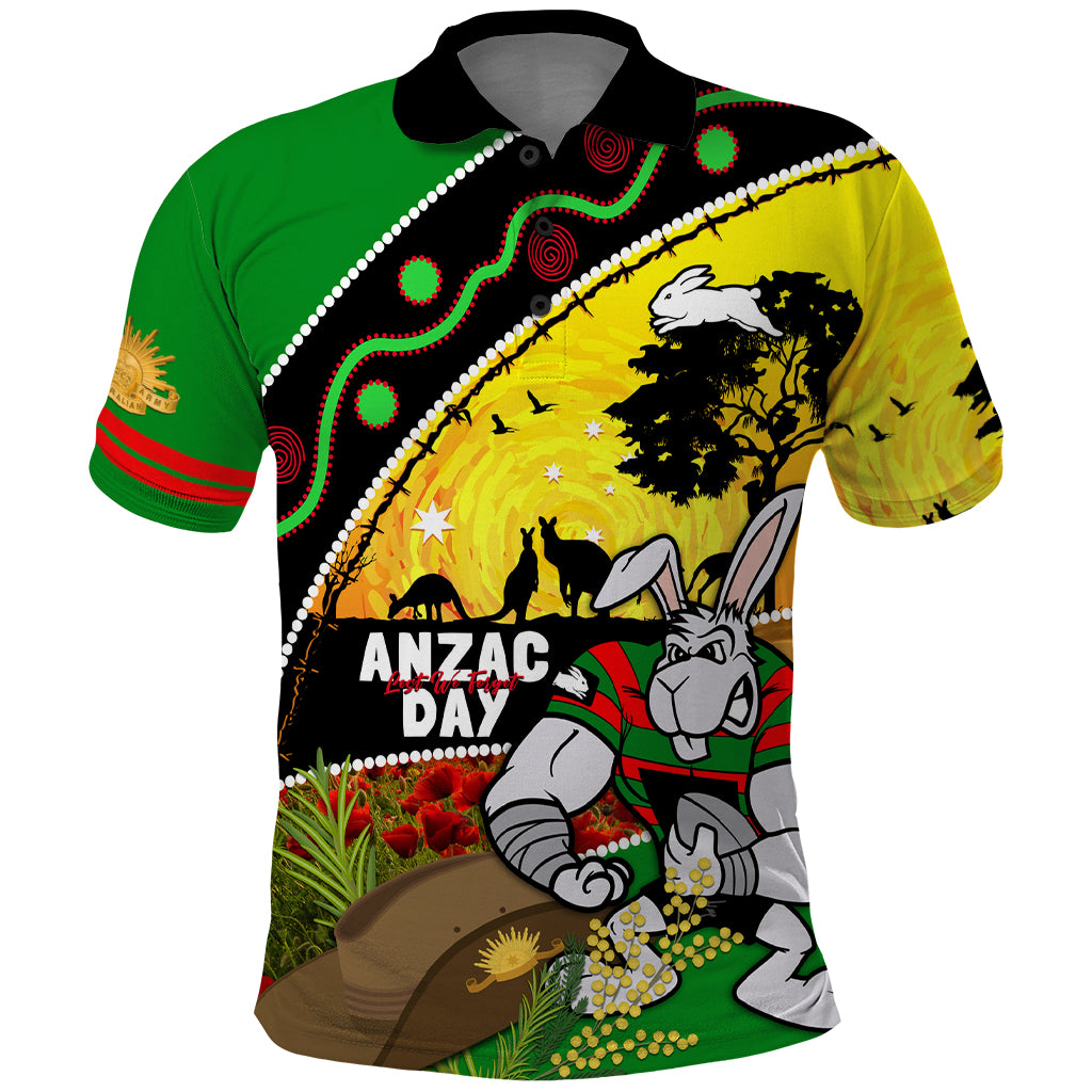 Rabbitohs ANZAC Day Polo Shirt Souths Mascot Rosemary Starring Night Style