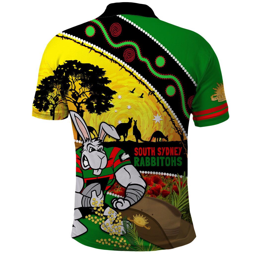 Rabbitohs ANZAC Day Polo Shirt Souths Mascot Rosemary Starring Night Style