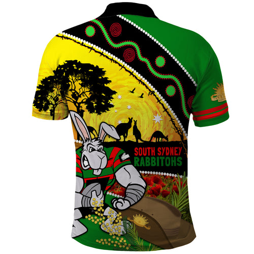 Rabbitohs ANZAC Day Polo Shirt Souths Mascot Rosemary Starring Night Style