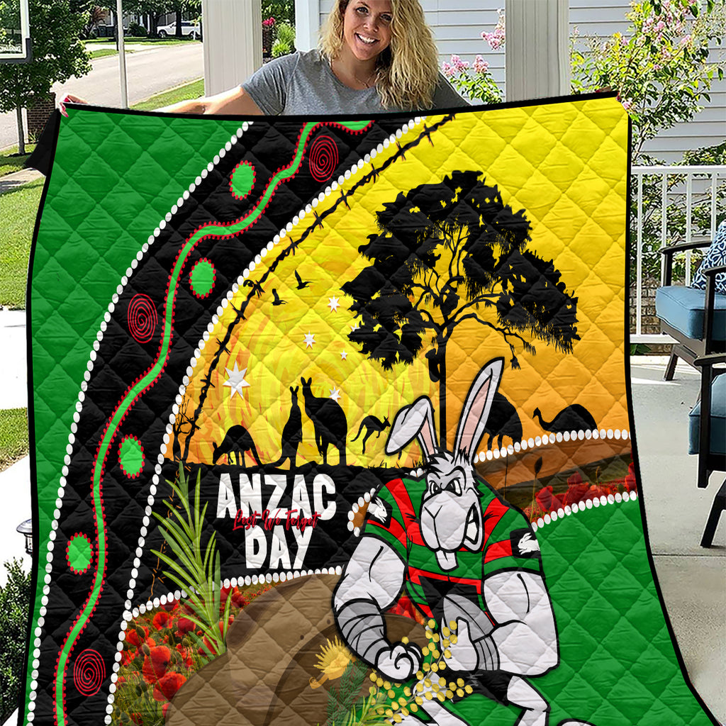 Rabbitohs ANZAC Day Quilt Souths Mascot Rosemary Starring Night Style