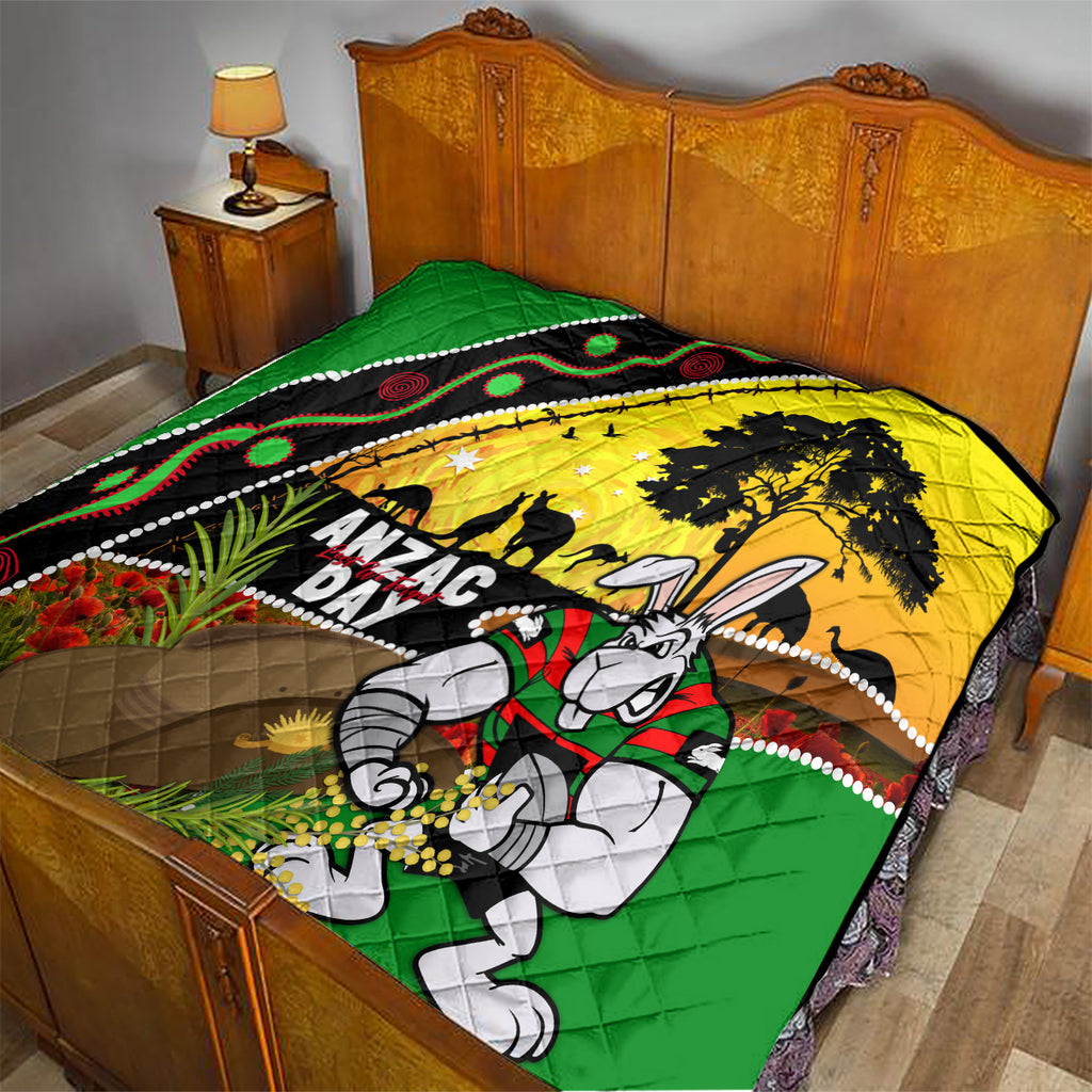 Rabbitohs ANZAC Day Quilt Souths Mascot Rosemary Starring Night Style