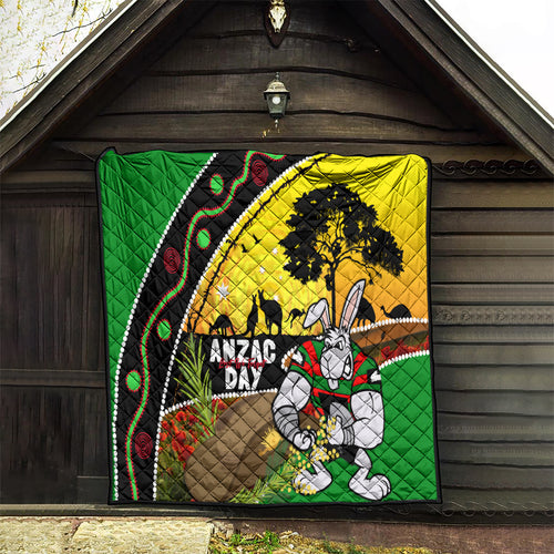 Rabbitohs ANZAC Day Quilt Souths Mascot Rosemary Starring Night Style