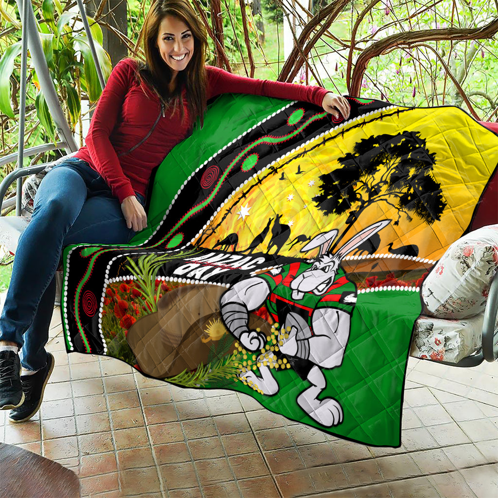 Rabbitohs ANZAC Day Quilt Souths Mascot Rosemary Starring Night Style
