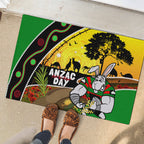Rabbitohs ANZAC Day Rubber Doormat Souths Mascot Rosemary Starring Night Style