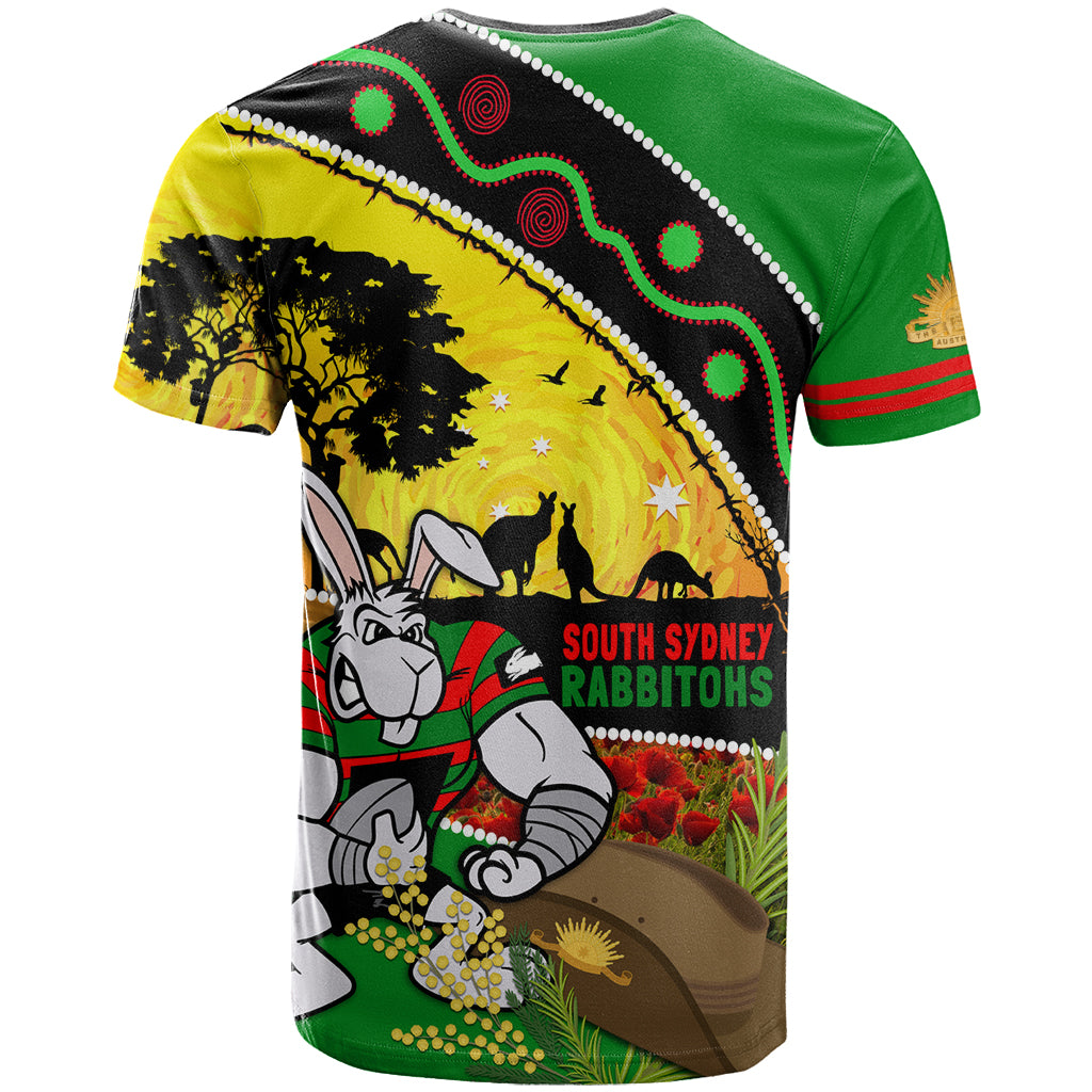 Rabbitohs ANZAC Day T Shirt Souths Mascot Rosemary Starring Night Style