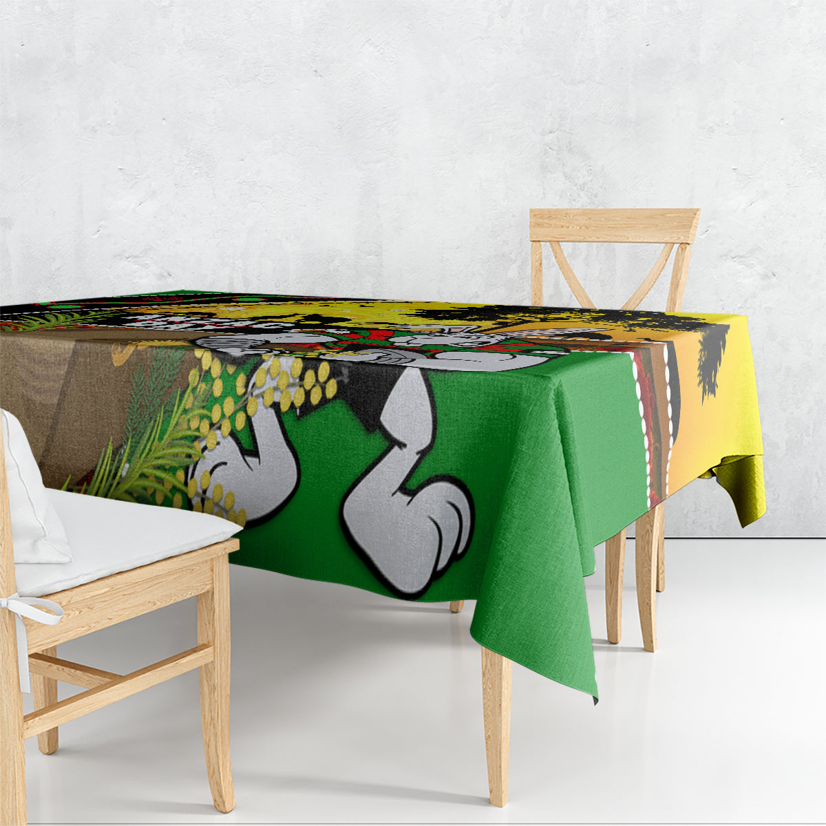 Rabbitohs ANZAC Day Tablecloth Souths Mascot Rosemary Starring Night Style