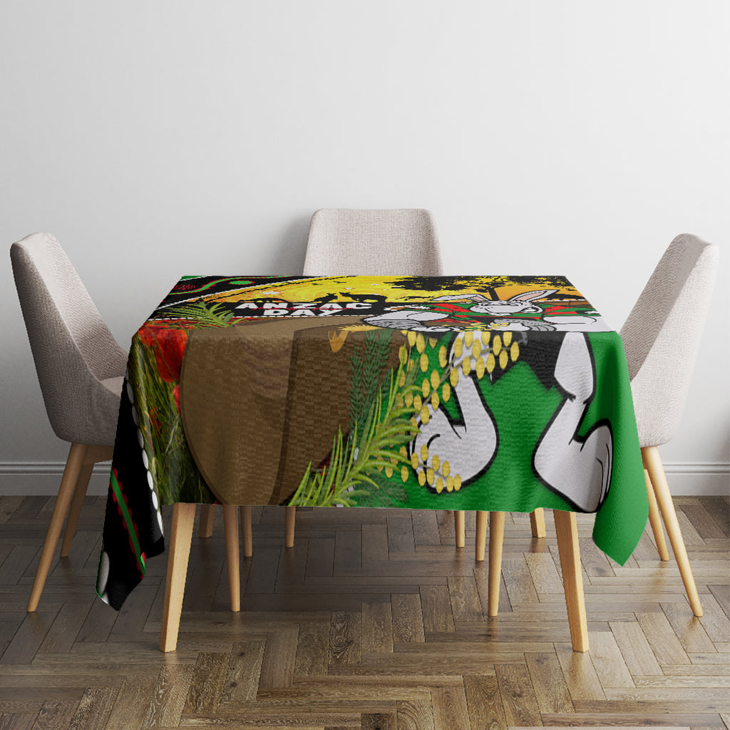 Rabbitohs ANZAC Day Tablecloth Souths Mascot Rosemary Starring Night Style