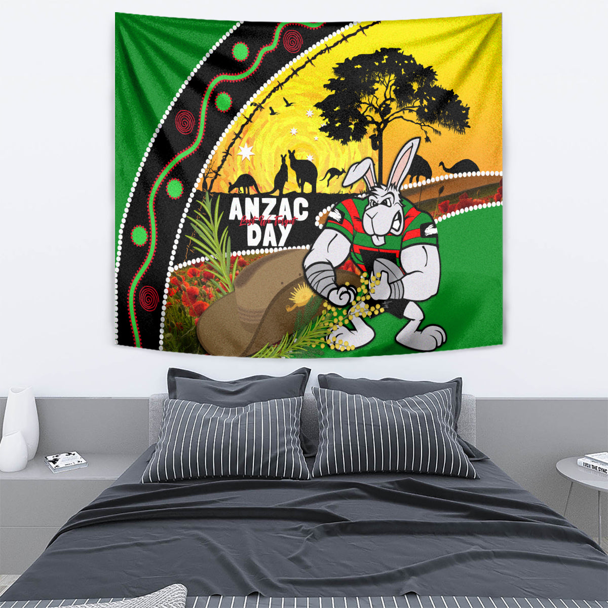 Rabbitohs ANZAC Day Tapestry Souths Mascot Rosemary Starring Night Style