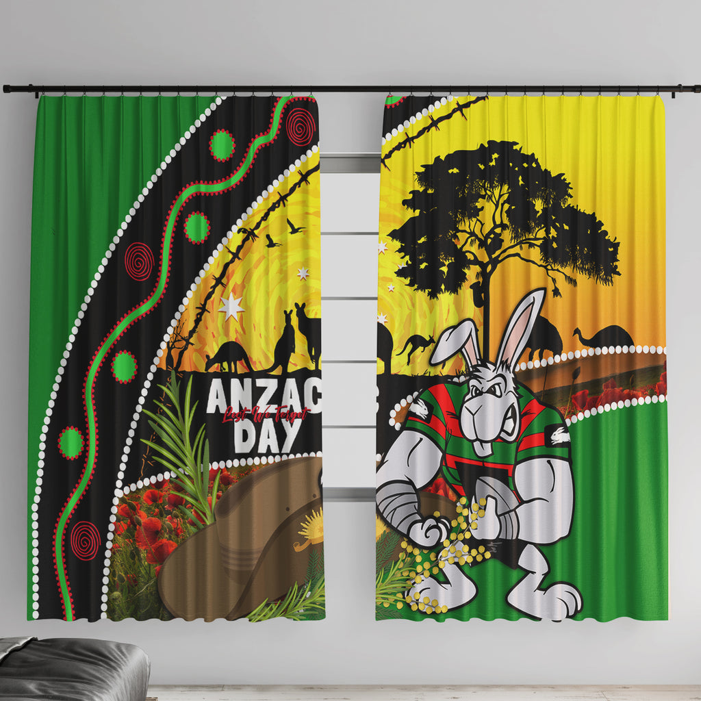 Rabbitohs ANZAC Day Window Curtain Souths Mascot Rosemary Starring Night Style