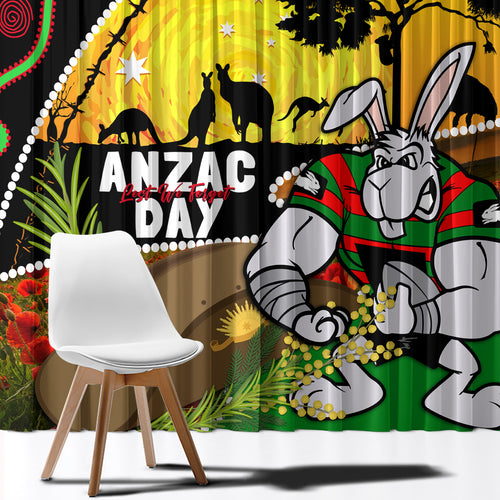 Rabbitohs ANZAC Day Window Curtain Souths Mascot Rosemary Starring Night Style