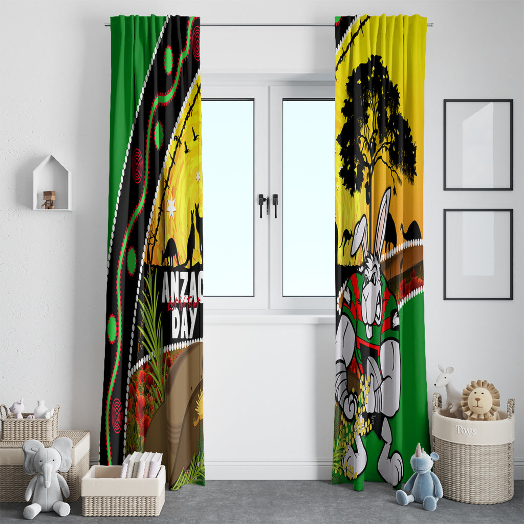 Rabbitohs ANZAC Day Window Curtain Souths Mascot Rosemary Starring Night Style