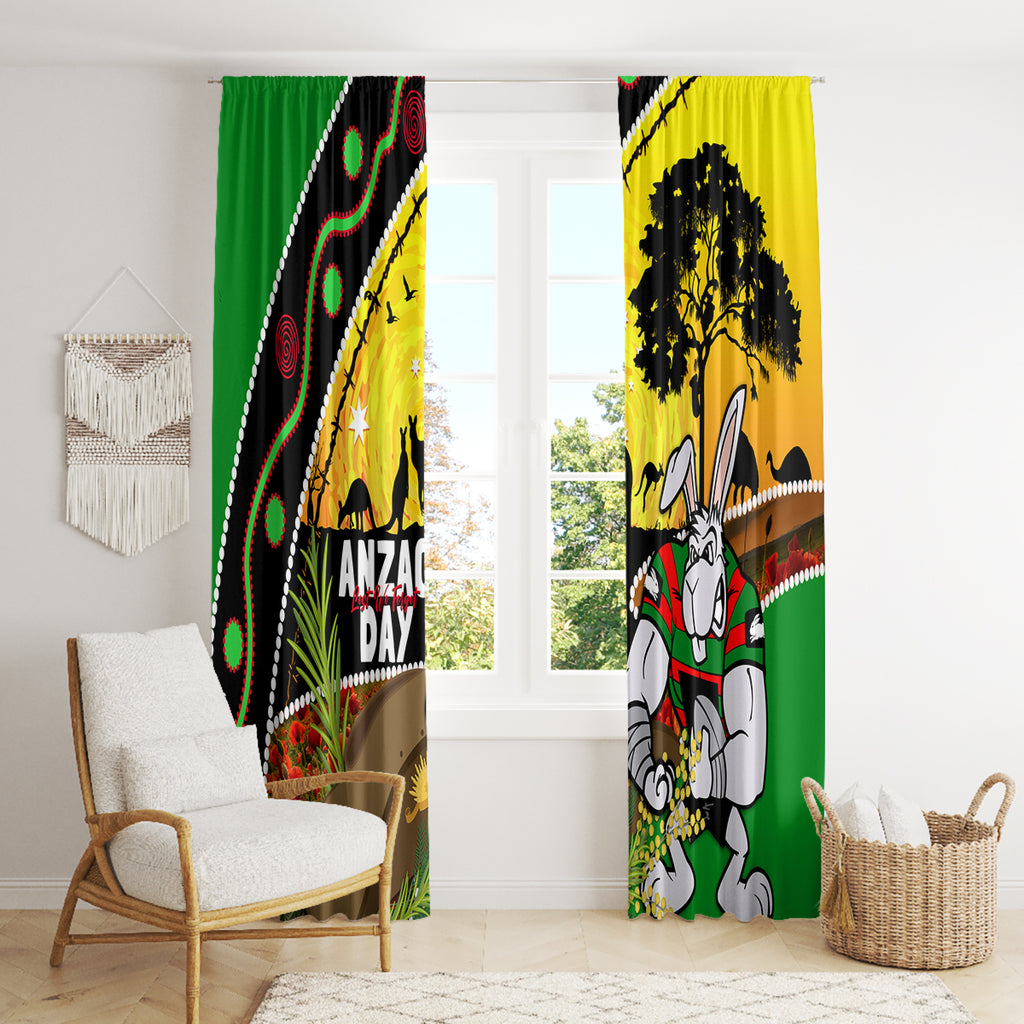 Rabbitohs ANZAC Day Window Curtain Souths Mascot Rosemary Starring Night Style