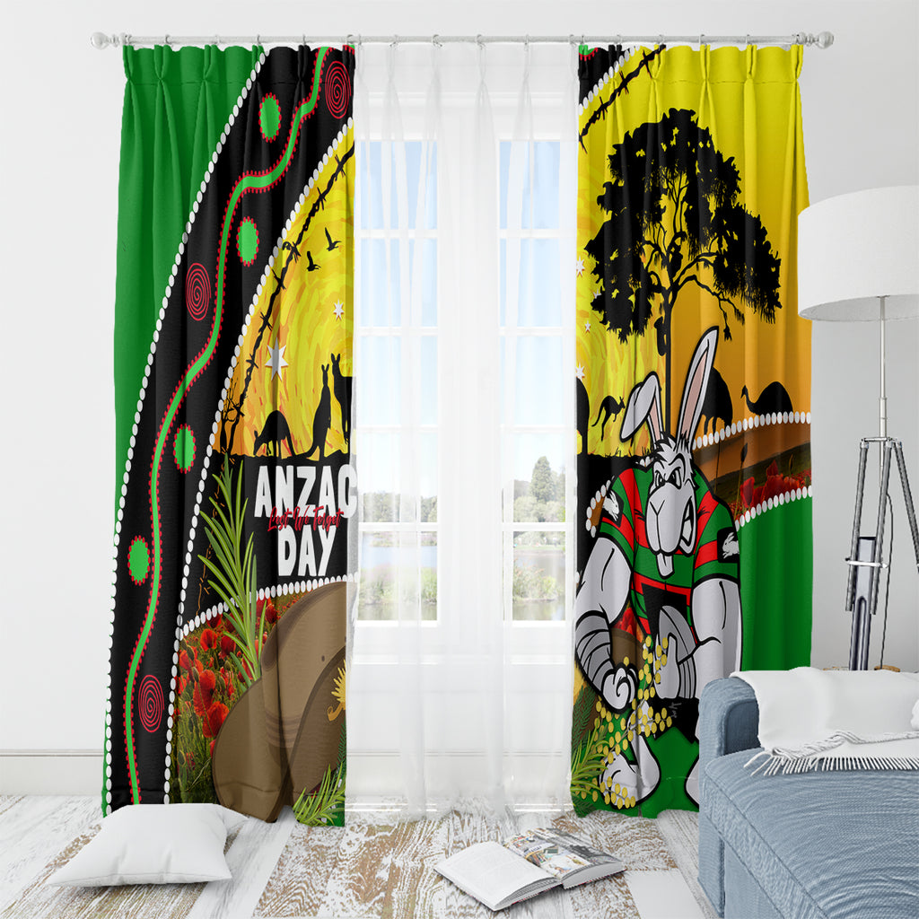 Rabbitohs ANZAC Day Window Curtain Souths Mascot Rosemary Starring Night Style