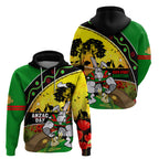 Rabbitohs ANZAC Day Zip Hoodie Souths Mascot Rosemary Starring Night Style