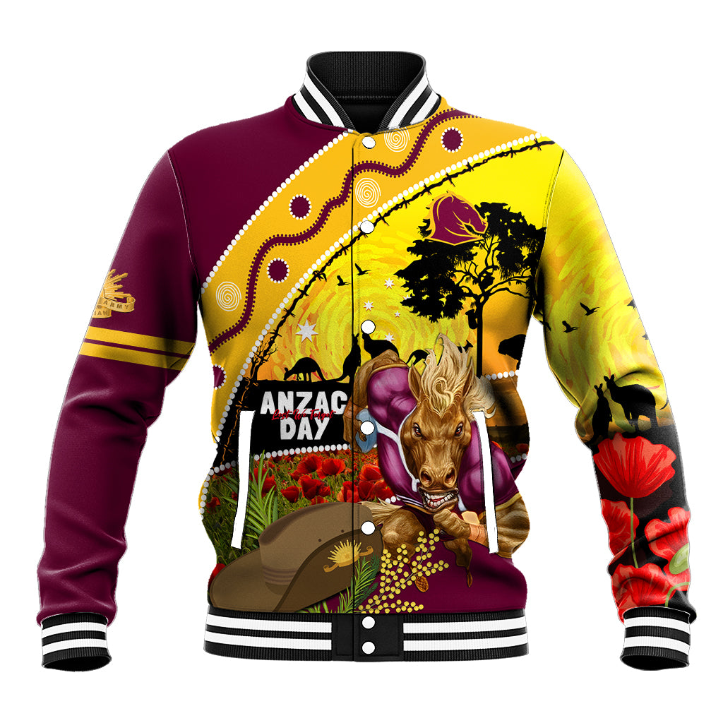 Broncos ANZAC Day Baseball Jacket Mascot Rosemary Starring Night Style