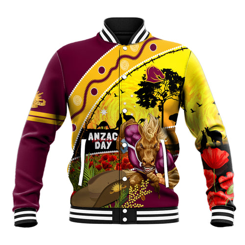 Broncos ANZAC Day Baseball Jacket Mascot Rosemary Starring Night Style