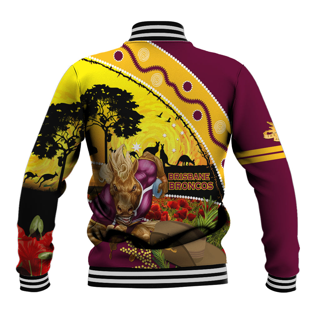Broncos ANZAC Day Baseball Jacket Mascot Rosemary Starring Night Style