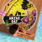 Broncos ANZAC Day Beach Blanket Mascot Rosemary Starring Night Style