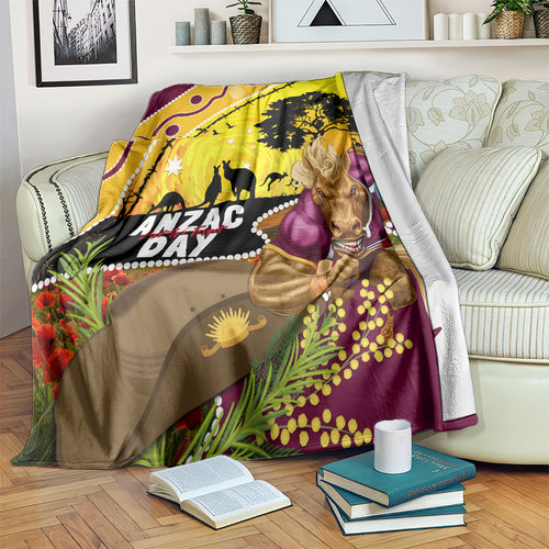 Broncos ANZAC Day Blanket Mascot Rosemary Starring Night Style