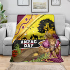Broncos ANZAC Day Blanket Mascot Rosemary Starring Night Style