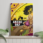 Broncos ANZAC Day Canvas Wall Art Mascot Rosemary Starring Night Style