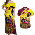 Broncos ANZAC Day Couples Matching Off Shoulder Maxi Dress and Hawaiian Shirt Mascot Rosemary Starring Night Style