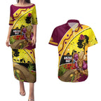 Broncos ANZAC Day Couples Matching Puletasi and Hawaiian Shirt Mascot Rosemary Starring Night Style