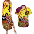Broncos ANZAC Day Couples Matching Summer Maxi Dress and Hawaiian Shirt Mascot Rosemary Starring Night Style