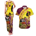 Broncos ANZAC Day Couples Matching Tank Maxi Dress and Hawaiian Shirt Mascot Rosemary Starring Night Style