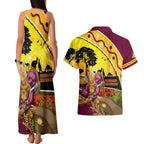 Broncos ANZAC Day Couples Matching Tank Maxi Dress and Hawaiian Shirt Mascot Rosemary Starring Night Style