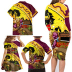 Broncos ANZAC Day Family Matching Long Sleeve Bodycon Dress and Hawaiian Shirt Mascot Rosemary Starring Night Style