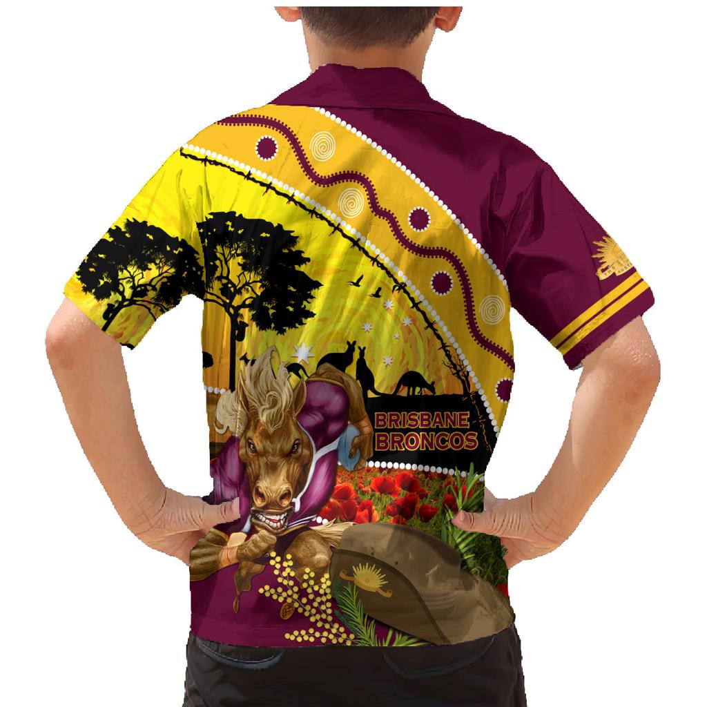 Broncos ANZAC Day Family Matching Mermaid Dress and Hawaiian Shirt Mascot Rosemary Starring Night Style