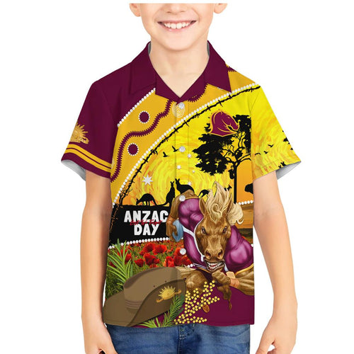 Broncos ANZAC Day Family Matching Mermaid Dress and Hawaiian Shirt Mascot Rosemary Starring Night Style