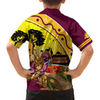 Broncos ANZAC Day Family Matching Off Shoulder Maxi Dress and Hawaiian Shirt Mascot Rosemary Starring Night Style