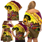 Broncos ANZAC Day Family Matching Off Shoulder Short Dress and Hawaiian Shirt Mascot Rosemary Starring Night Style