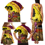 Broncos ANZAC Day Family Matching Tank Maxi Dress and Hawaiian Shirt Mascot Rosemary Starring Night Style