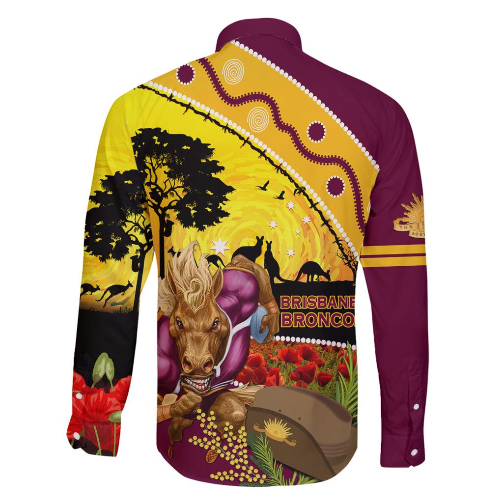 Broncos ANZAC Day Family Matching Tank Maxi Dress and Hawaiian Shirt Mascot Rosemary Starring Night Style