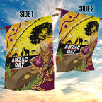 Broncos ANZAC Day Garden Flag Mascot Rosemary Starring Night Style