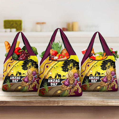 Broncos ANZAC Day Grocery Bag Mascot Rosemary Starring Night Style