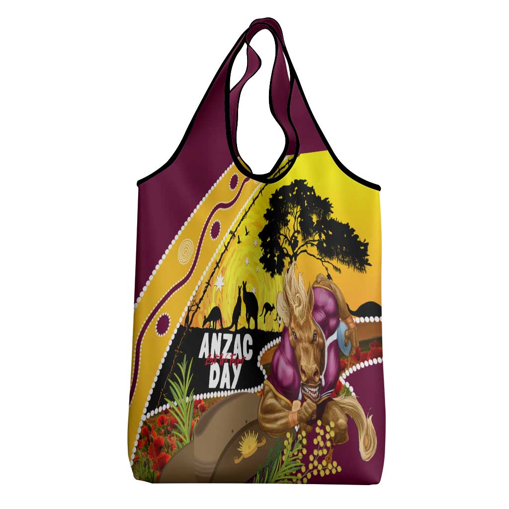 Broncos ANZAC Day Grocery Bag Mascot Rosemary Starring Night Style