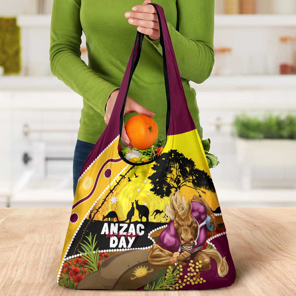 Broncos ANZAC Day Grocery Bag Mascot Rosemary Starring Night Style