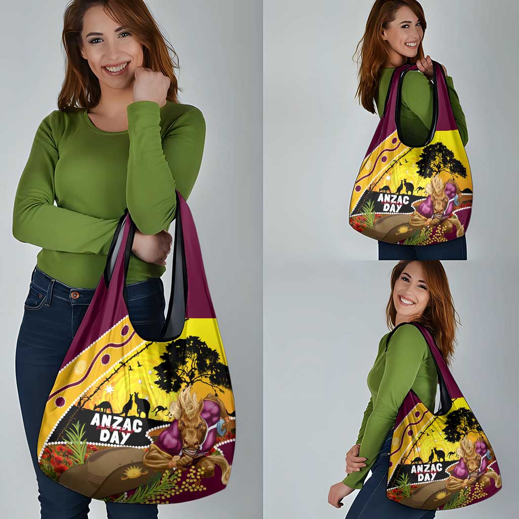 Broncos ANZAC Day Grocery Bag Mascot Rosemary Starring Night Style