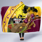 Broncos ANZAC Day Hooded Blanket Mascot Rosemary Starring Night Style